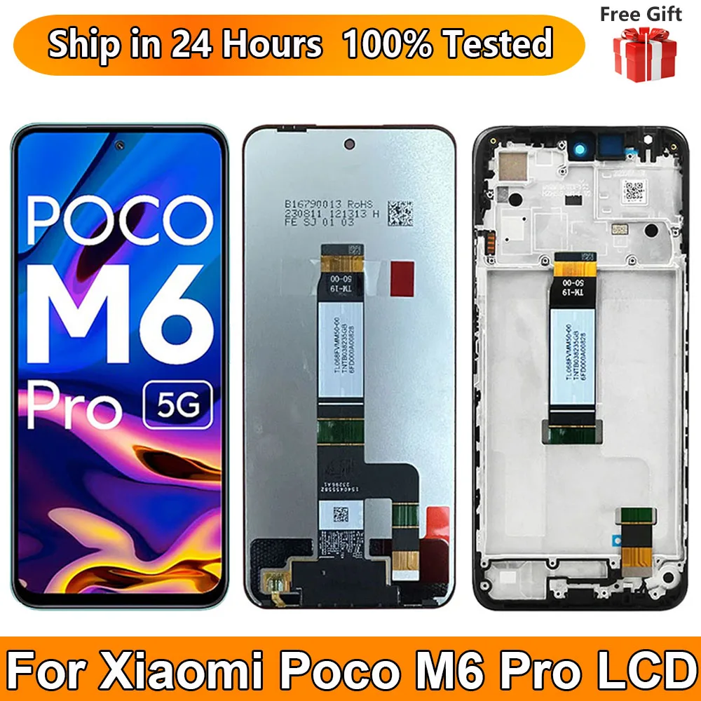 

6.79“New For Xiaomi Poco M6 Pro LCD Display Touch Screen Sensor Digiziter Assembly Replace For Xiaomi Poco M6 Pro LCD