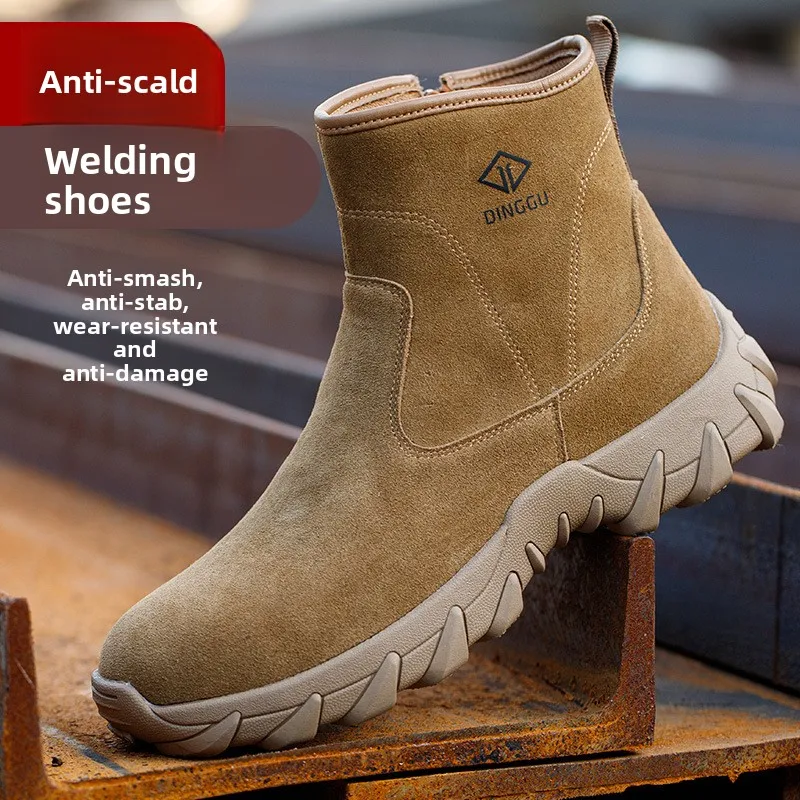 

Высокие защитные ботинки для мужчин: хлопковые, с защитой от ударов и проколов, шерстяные, для строительных площадок