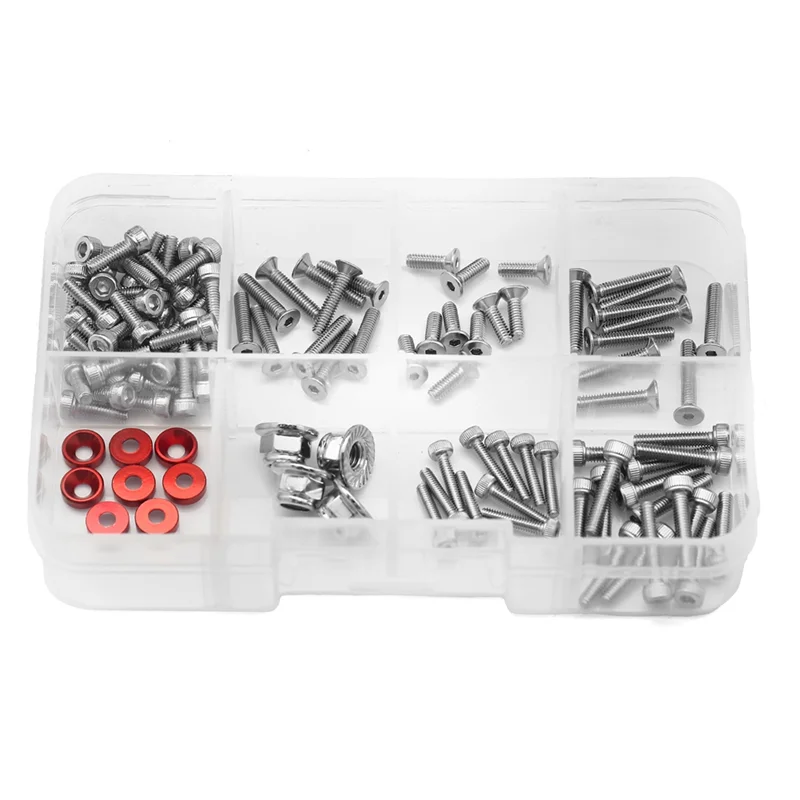 A61I RC Car Upgrade Stainless Steel Hexagon Screw Nut Screws Kit For Arrma 1/18 Granite Typhon Mojave Grom RC Car Toy Accessori