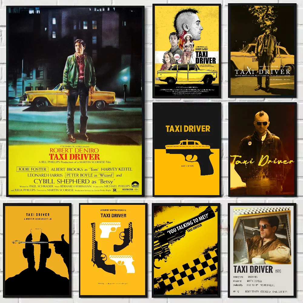Crime Thriller Movies Taxi Driver Poster HD art sticky wall waterproof home living room bedroom bar aesthetic decoration
