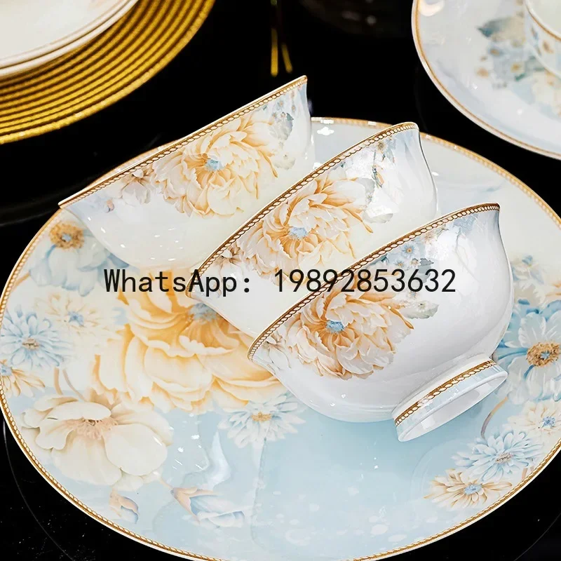 

L20- ceramic dinnerware set - premium bone china bowls and plates for home use, chinese style