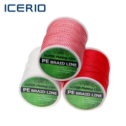 ICERIO 100meter PE Braided Assist Hooks Line Saltwater Fishing Jigging Hook DIY Trolling Lure Tied Line Spear Fishing