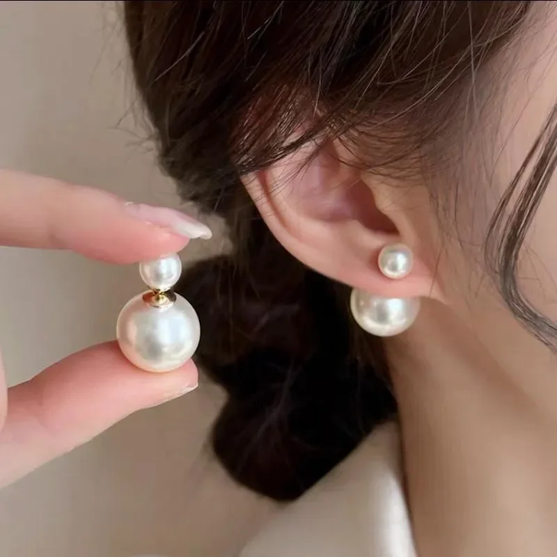 Elegant Women's Pearl Earrings 2023 New Style Multi-Wear Light Luxury S925 Silver Needle Ear Decorations Clasic Fashion Jewelry