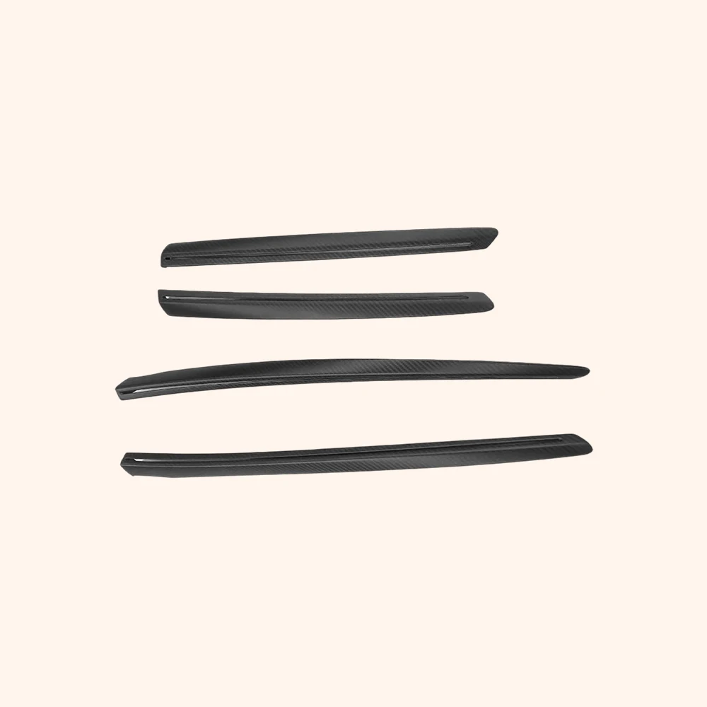 For Tesla Model Y 2025+ Dry Carbon 4-Piece Interior Door Panel Trim Accent Strip