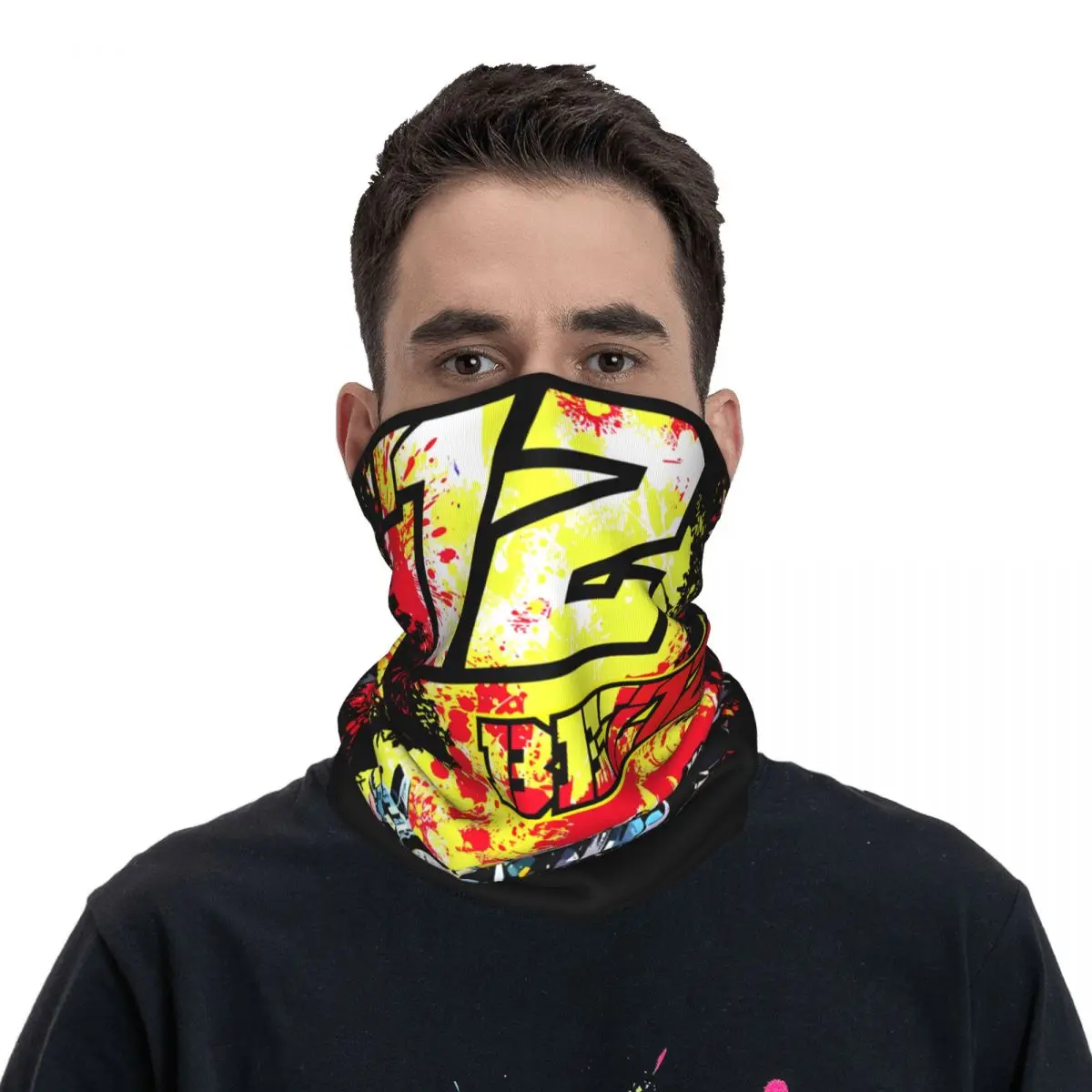 Stalwart-máscara facial con estampado de Marco Bezzecchi 72, Bandana para el cuello, para motocicleta, Club, ciclismo, senderismo, Unisex