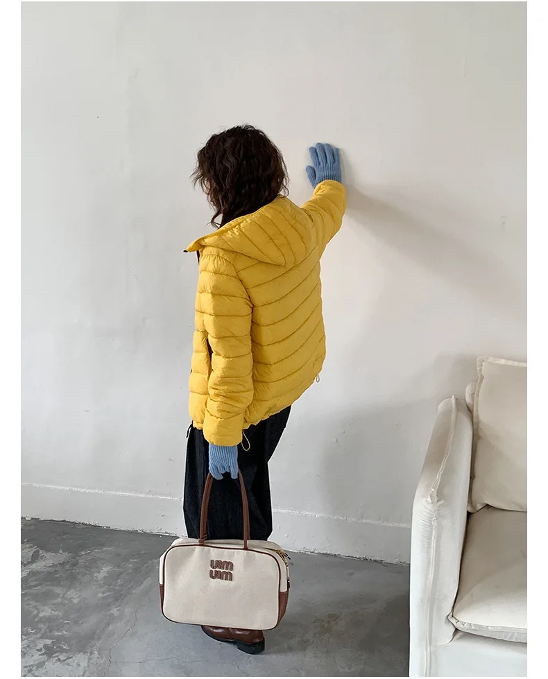 Solid Lightweight Hooded Padded Jacket Women Autumn Winter Casual Outdoor Soft Puffer Jacket Woman All Match Korean Warm Parkas