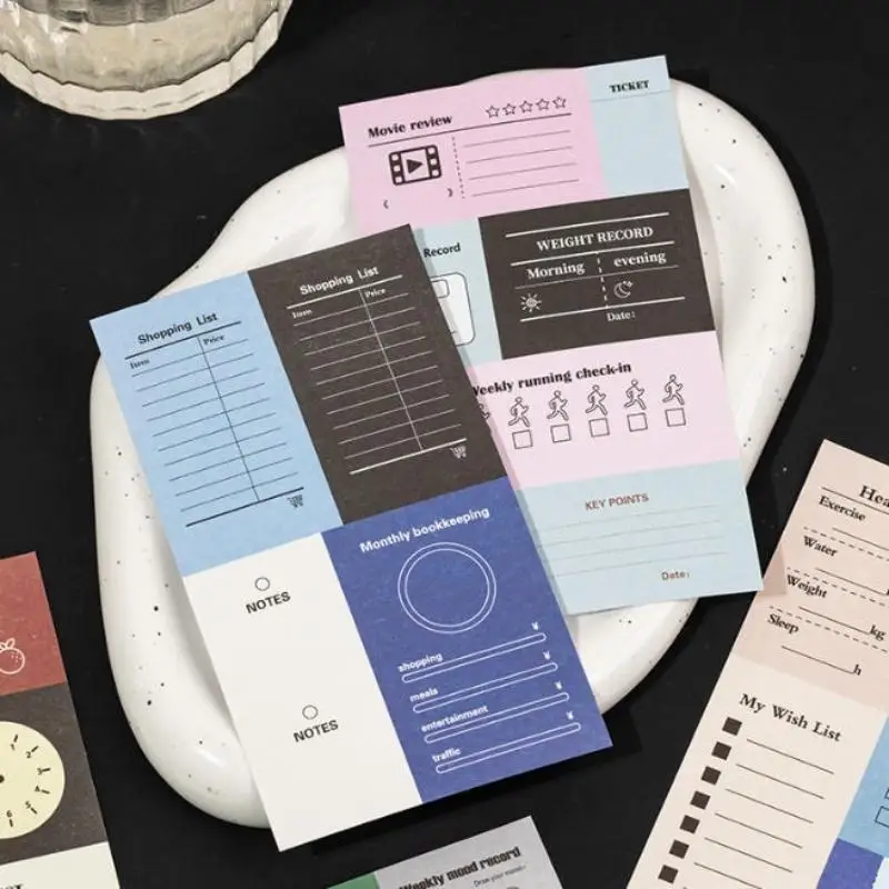 20 Multifunctional Daily Plan Stickers, Thick Paper, Schedule Recording, Tracker Stickers, Study And Office Supplies