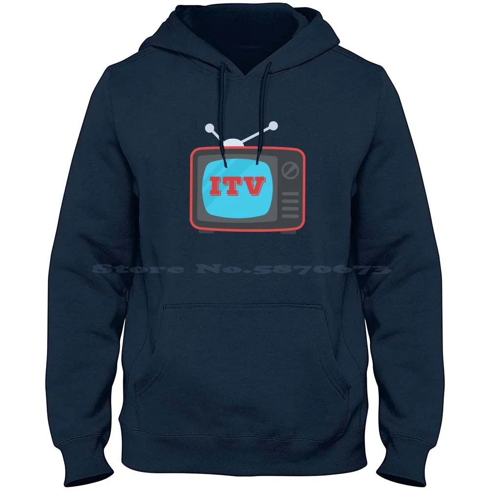 Itv 100% Pure Cotton Hoodie Tshirt Tv Channel Channels Tv News Tv Series Itv Shows Colorful Itv Itv Design Itv Picture Itv