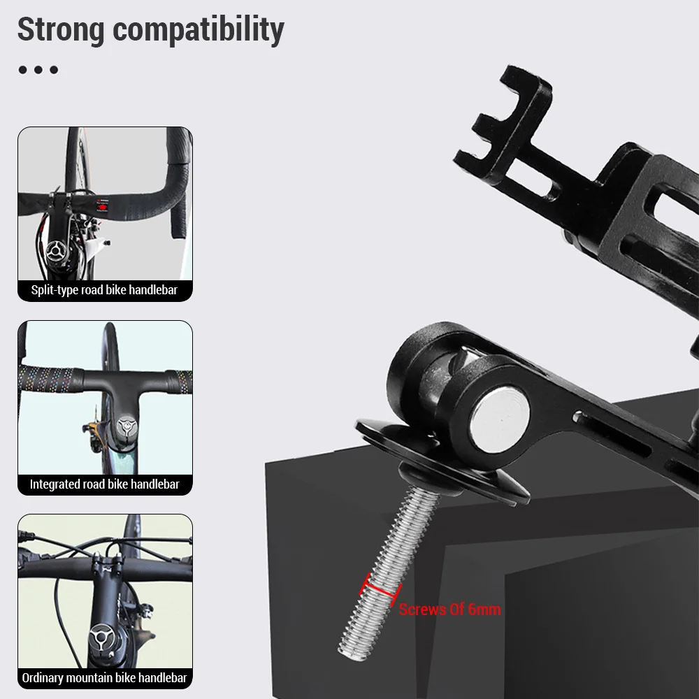 Bike Phone Mount Aluminum Alloy Phone Holder 360 Degree Rotation Bike Accessories for Your Cycle Exploration