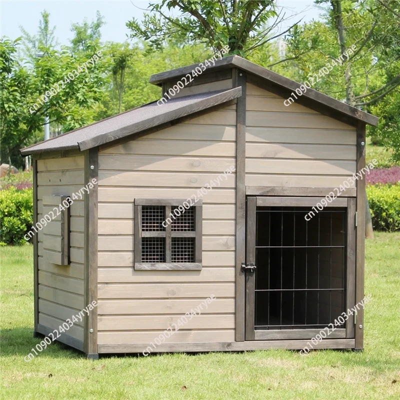 

149x130x141cm Large Dog House Outdoor Waterproof Detachable Foldable Wooden Large Pet House Big Dog Kennel Durable Pet Niche