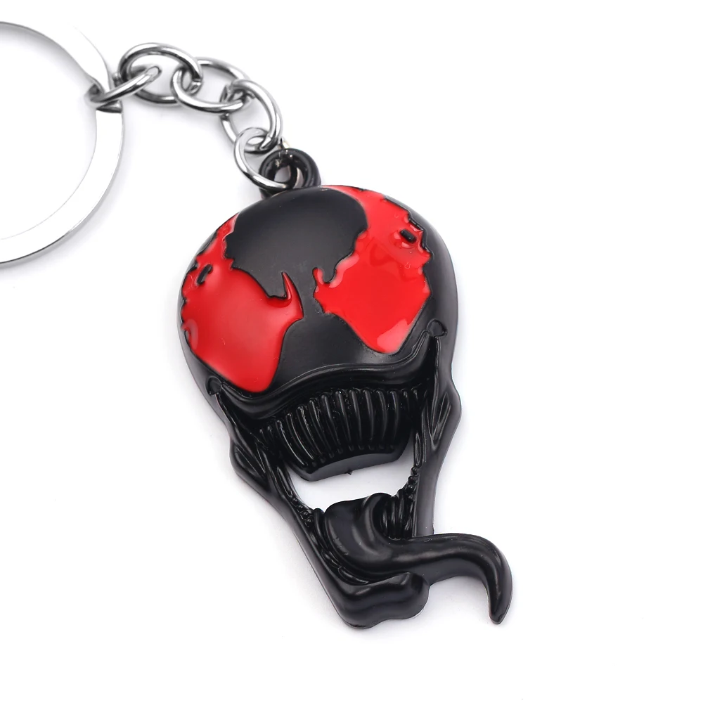 Marvel Movie Venom Metal Accessories Pencil Case Keychain Anti Hero Cosplay Pendant Keyring for Men Backpack Ornament Toy Gift