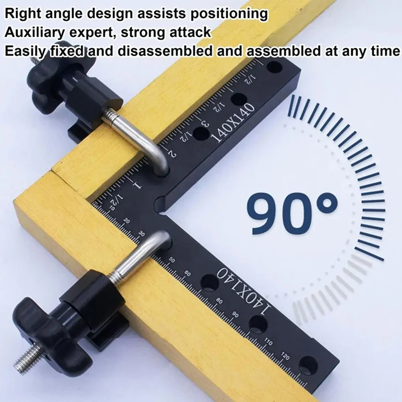 90 Degree Ruler Right Angle Woodworking Square 90 Degree Angle Ruler Aluminum Alloy Carpenter Square Tool Professional