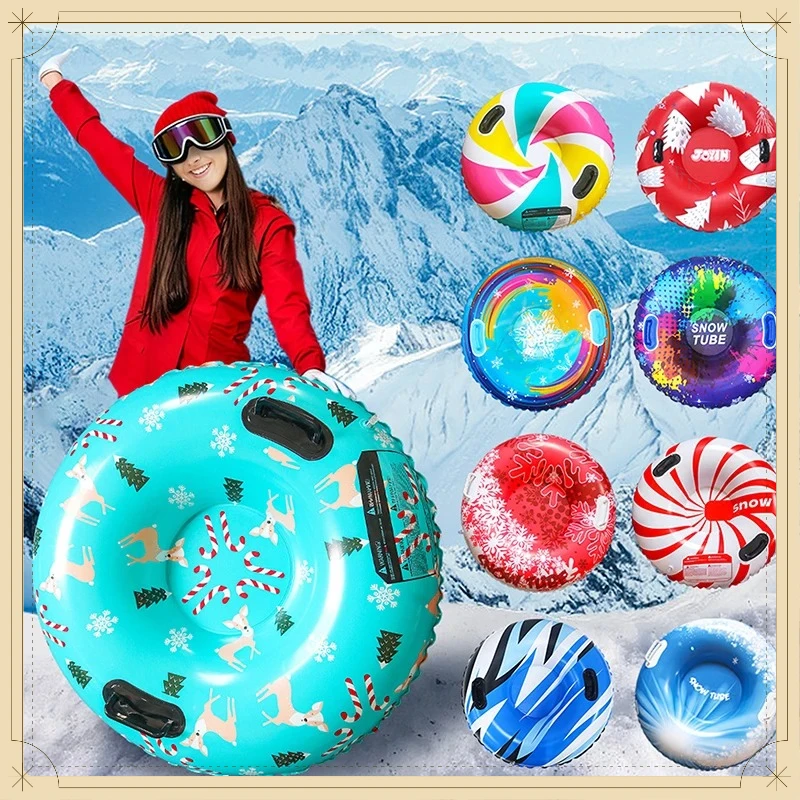 

1 Piece With Handles Winter Outdoor Sports Equipment For Family Activities Adult Inflatable Snow Tube, Thickened Heavy-Duty Sled