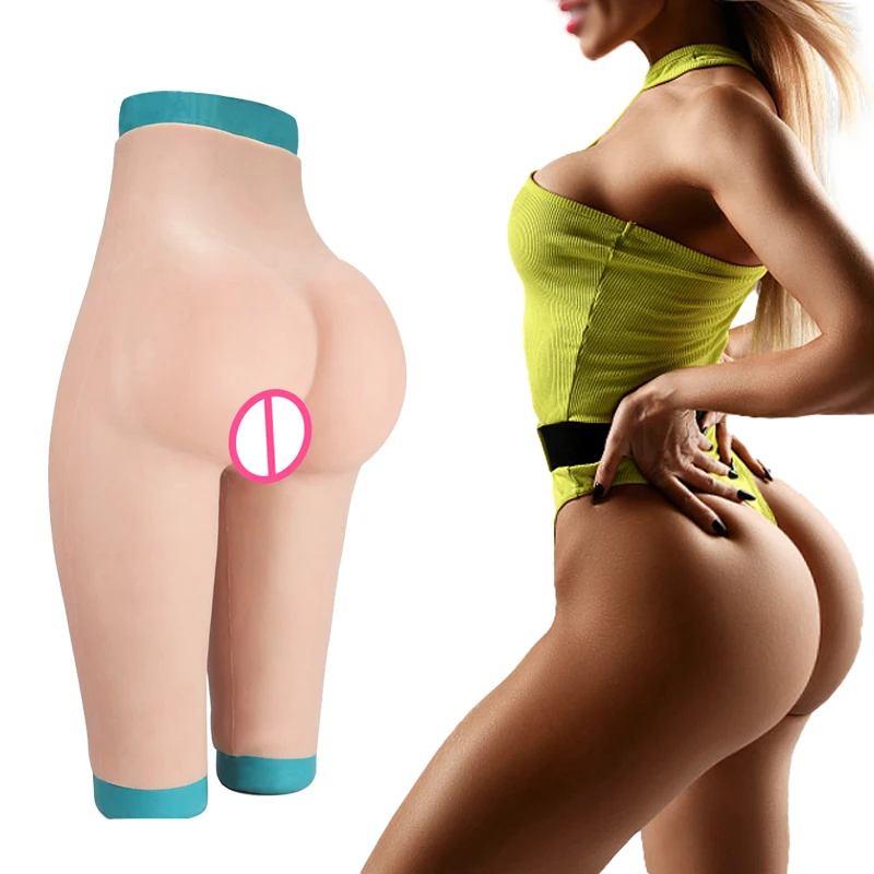 ONEFENG  Men Silicone Hip Pad Pant Enhanced Thickening False Vagina Trousers Cosplay Dress-up Big Ass Underwear Plus Oversized