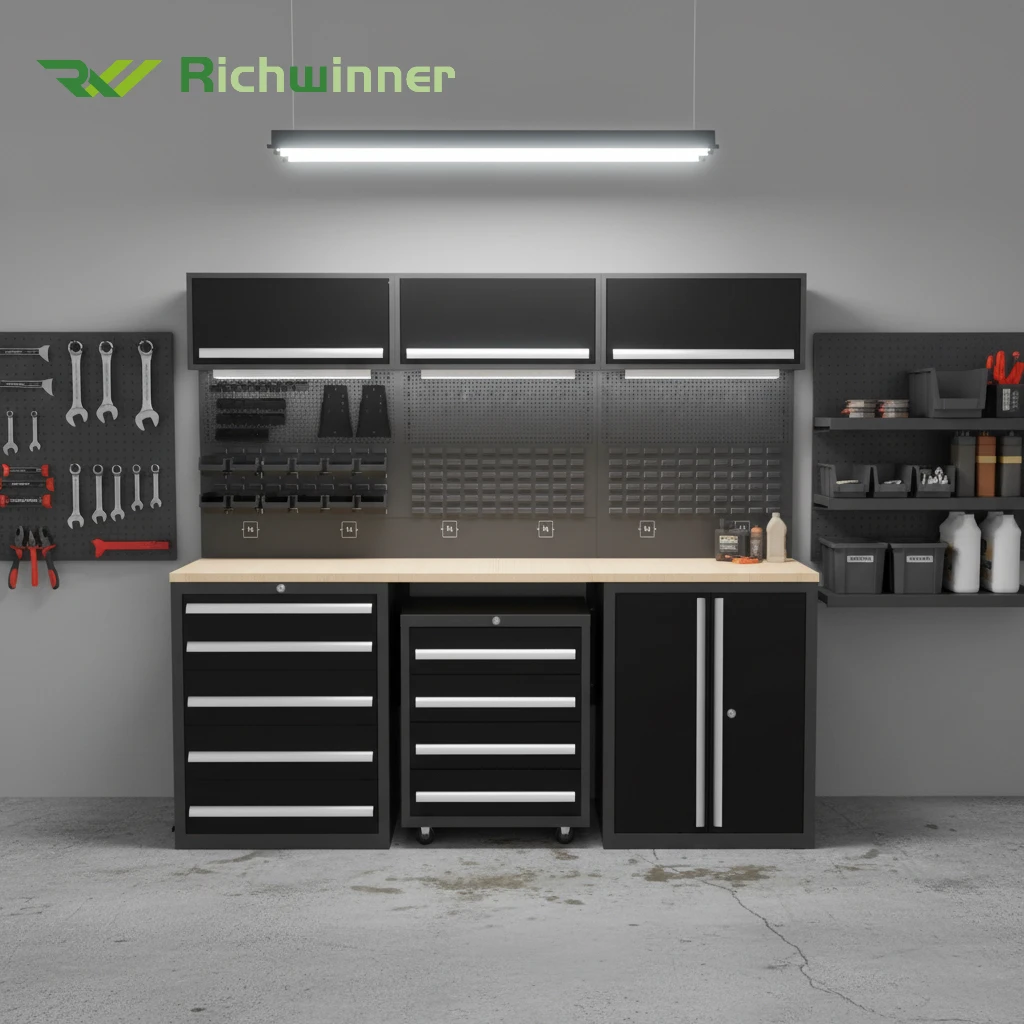 Heavy-duty Tool Cabinet and Trolley Combination High-quality Steel Build for Storage in Garage Warehouse and Factory Unit