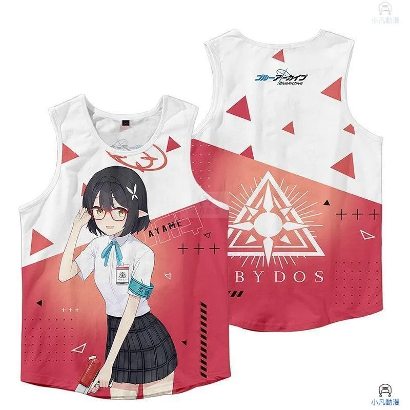 Anime Blue Archive Takanashi Hoshino Tank Topfor Men Summer Casual Men's Sleeveless Top Print Fashion Men's O-neck Tank Top