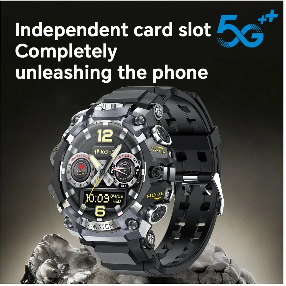 4G Smartwatch Android 10.0 Smart Watch With 2150Mah Battery 800W HD Dual Camera Amoled GPS WIFI NFC Video Call Sim Card Slot