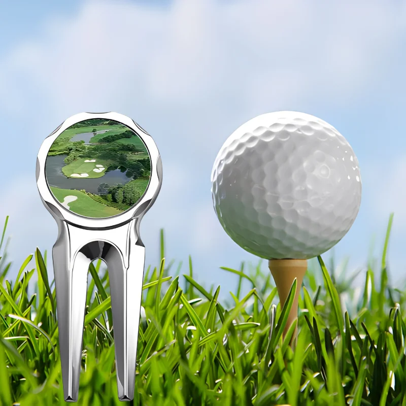 Personalizowane narzędzia do trawnika golfowego, marker do piłek golfowych z własnym zdjęciem, sublimacja, metalowe narzędzie do trawnika golfowego z własnym zdjęciem, personalizowany widełkowy narzędzie do trawnika golfowego.