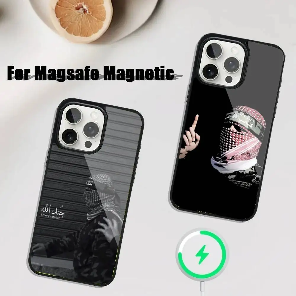 

A-Abu O-Obaida Phone Case For iPhone 17,16,15,14,13,12,11,Pro,Max,Plus,Mini,SE4,E Magnetic Magsafe Wireless Charging