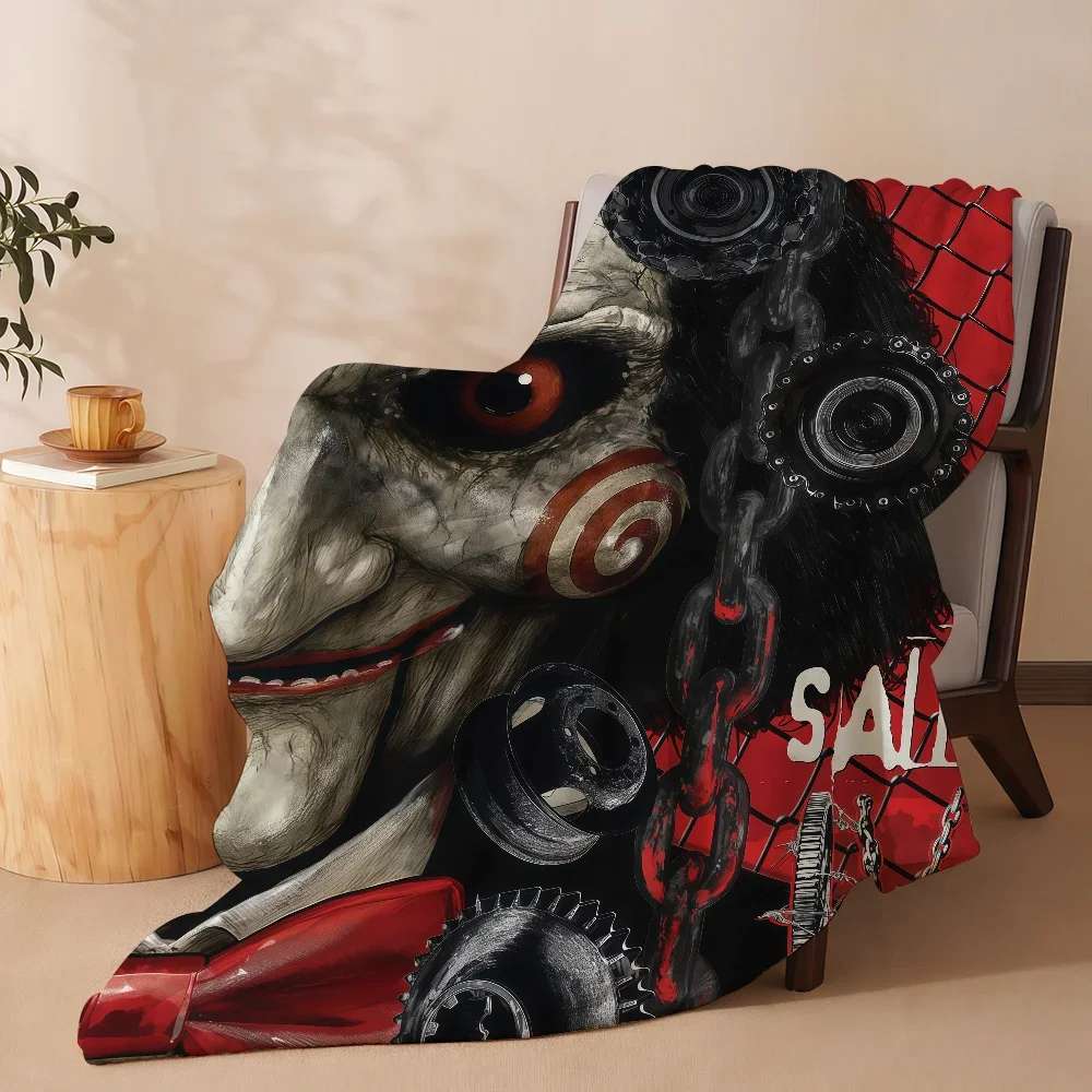 Classic Horror Movie Saw Billy Blanket Soft Warm And Thick Perfect For Bedroom Living Room Bed Sofa Camping Picnic Office