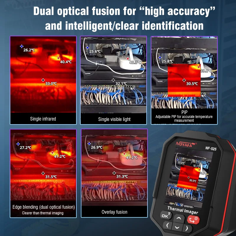 NOYAFA NF-525 التصوير الحراري بالأشعة تحت الحمراء 120*90 كاميرا تصوير اختبار محمولة لإصلاح التدفئة الأرضية فحص صناعي