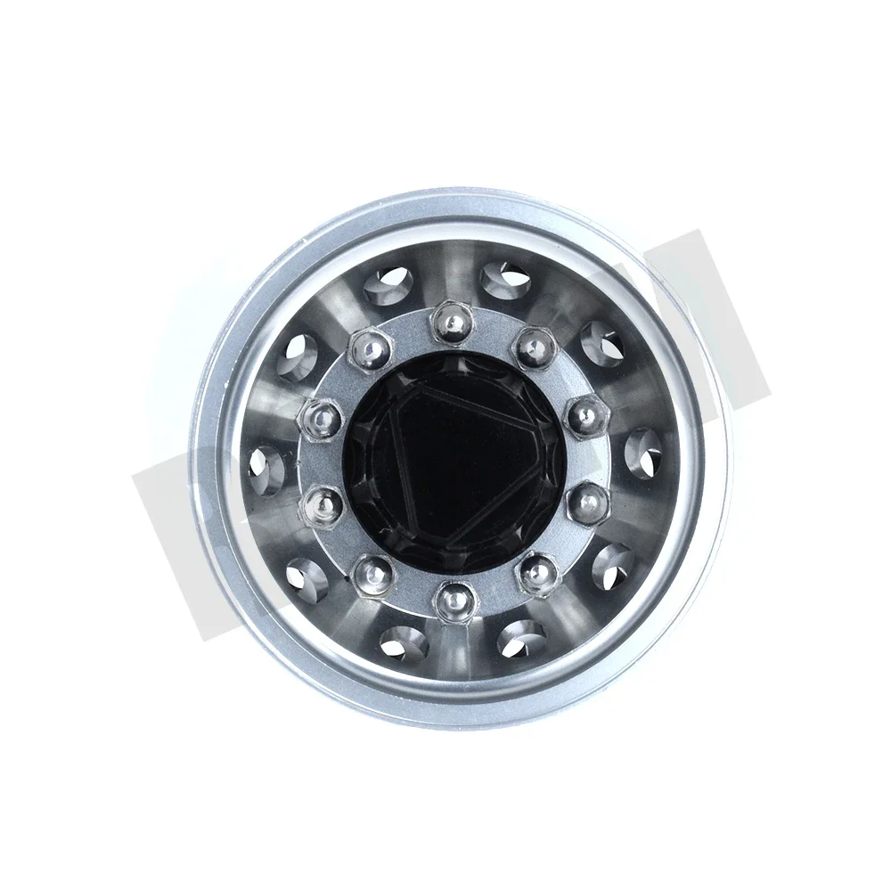 2PCS High Quality CNC Metal Alloy Front Rear Wheel Hub Rim For 1/14 Tamiya RC Truck car SCANIA R470 R620 FH12 ACTROS