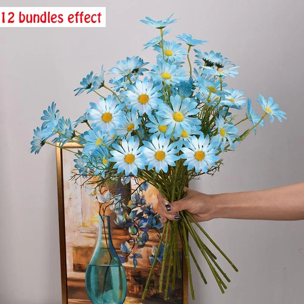 Artificial Silk Daisy Flowers Wedding Flower Bouquet Home Room Table Decoration Wedding Party Home Coffee Shop Decor