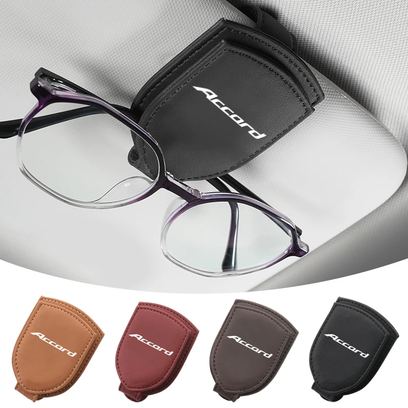 

Car Sunglasses Clip Sun Visor Glasses Holder Card Ticket Clips Stable Storage For Honda Civic Accord CRV Fit Jazz Transalp CBR c
