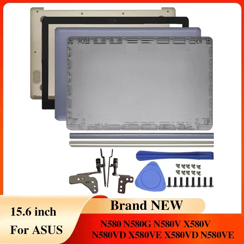 For ASUS N580 N580G N580V X580V N580VD X580VE X580VD N580VE Laptops Screen LCD Back Cover Front Bezel Hinges Cover Bottom Case