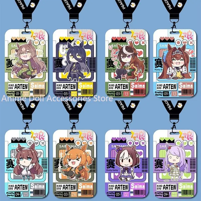 Anime Pretty Derby Silence Suzuka Oguri Cap Card Cover Lanyard Credit Access Card Bus Subway Campus ID Card Protection Case