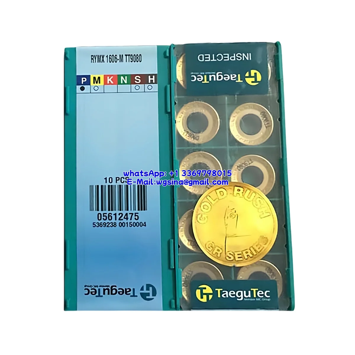 10pcs TaeguTec Original RYMX Round Milling Inserts RYMX1205 TDIM3E M TT9080 Carbide CNC Milling Cutting Tools