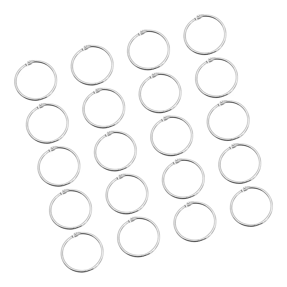 Anneaux en Acier Inoxydable pour Cartes d'Index, 20 Pièces
