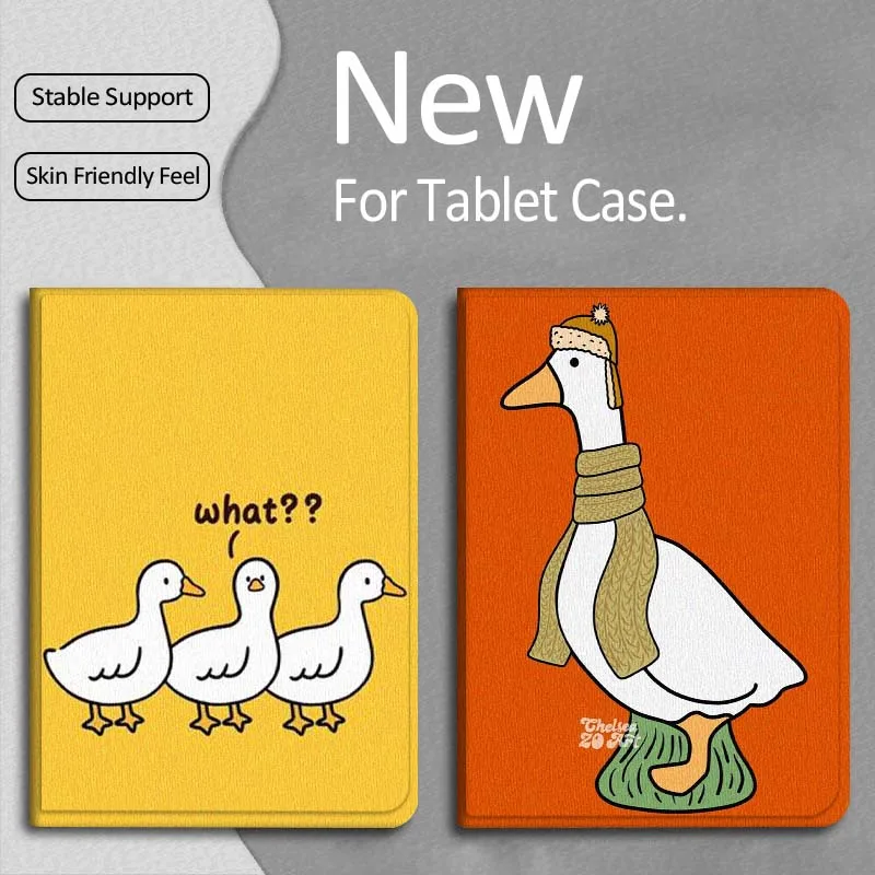 

Cartoon Art Duck Popular For Apple iPad Pro Air 13 2 7th 6th 2025 M2 M3 M4 M512.9 13 inch Foldable Tablet Case Gift