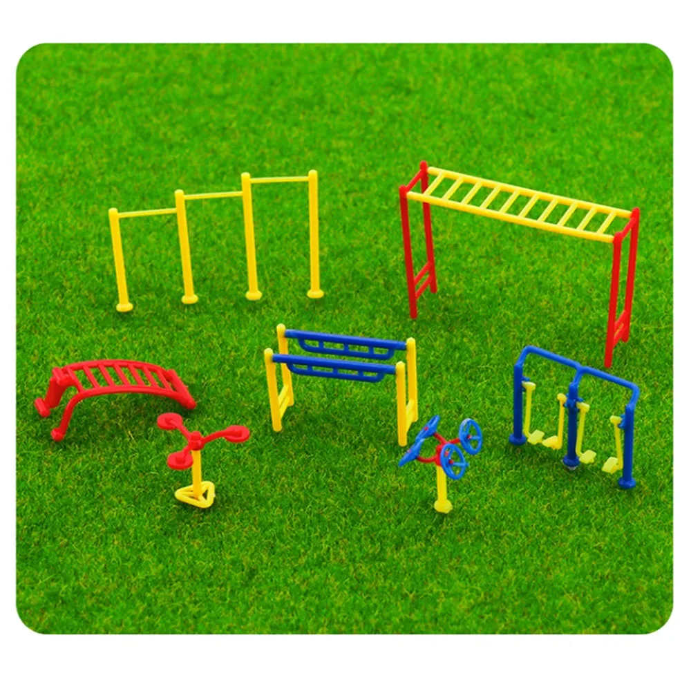 1:75 1:150 symulacja miniaturowy sprzęt fitness Model plastik ABS Outdoor Sports dekoracja sceny budynków architektonicznych 1 zestaw