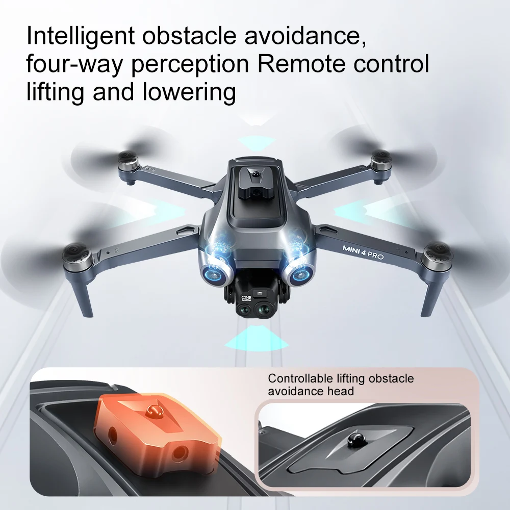 Xiaomi V600 Drone Mini Pro Max kamera ganda HD profesional, Quadcopter RC GPS FPV UAV WIFI penghisap posisi aliran optik