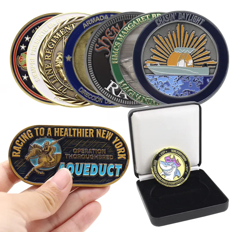 

Manufacturer customizes 2D challenge coins and 3D metal commemorative coins