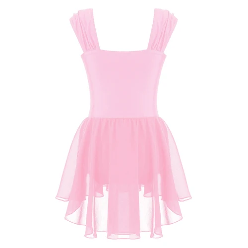 Imagen 2 del producto Leotardos de baile de Color sólido sin mangas para niñas, vestido de leotardo gimnástico para niñas, monos de Ballet, mono, Ropa de baile Chidlren