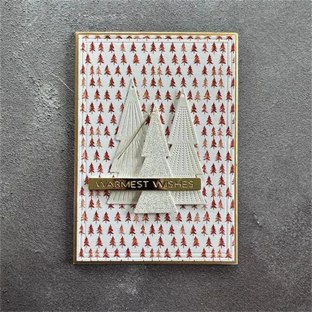 Simple and Basic October 2026 New Small Pine Trees Reindeers Metal Cutting Dies for DIY Scrapbook Decorative Greet Card Handmade