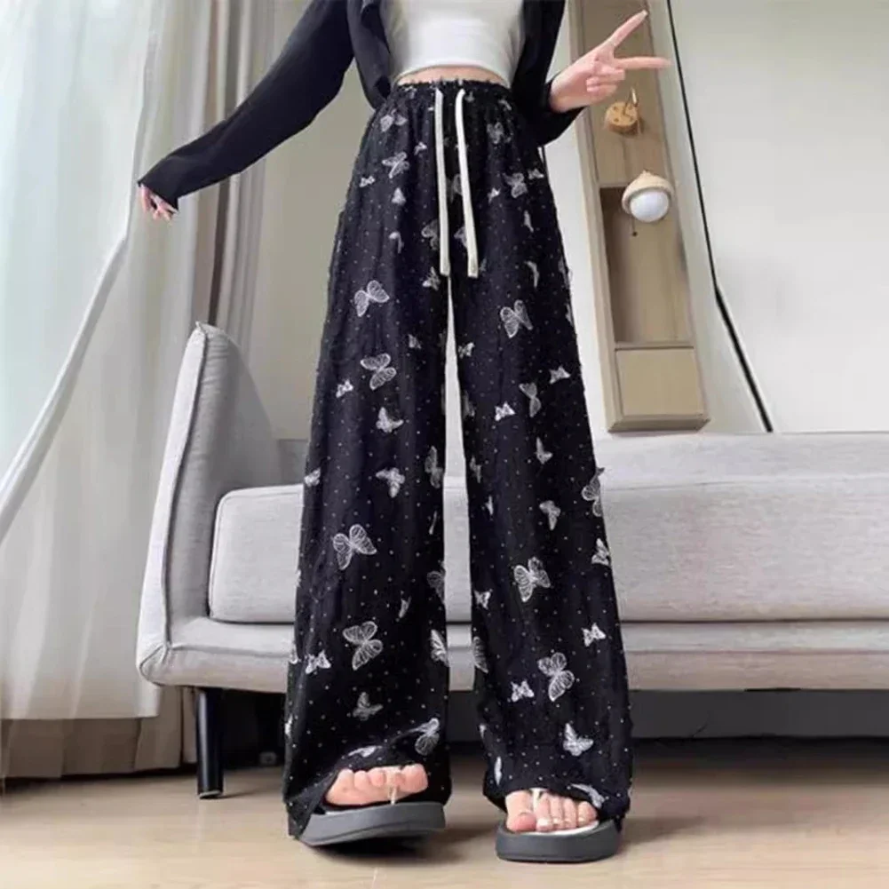 

Casual Summer Trousers High Waist Wide Leg Pants Ideal For Daily Wear Brand New Condition Daily Commuting Wear Hot Girl Style