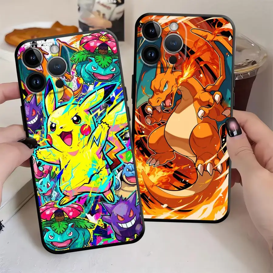 Handyhülle Telefoncover für Apple iPhone 13 14 16 17 Pro Max 11 15 Pro 7 8 12 XR XS MAX Air Hot Comic Pokemon Art