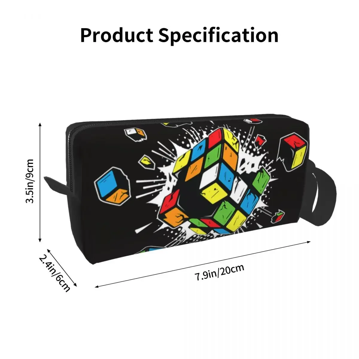 Exploding Rubix Rubiks Rubics Cosmetic Bag Women Fashion Big Capacity Math Lovers Makeup Case Beauty Storage Toiletry Bags image 6