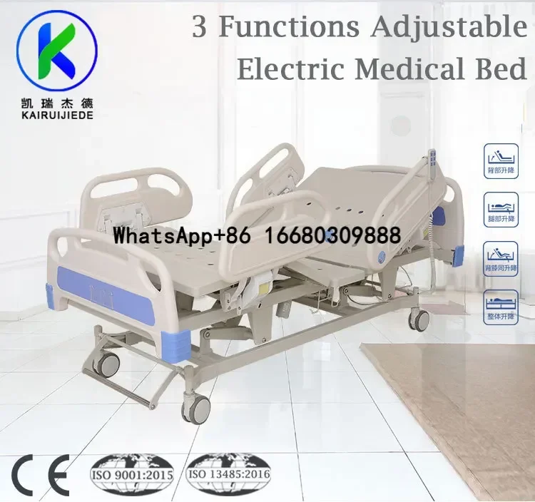 Medical Equipment 3 crank  medical bed for home care hospital electric medical bed price three Functions  Hospital Bed