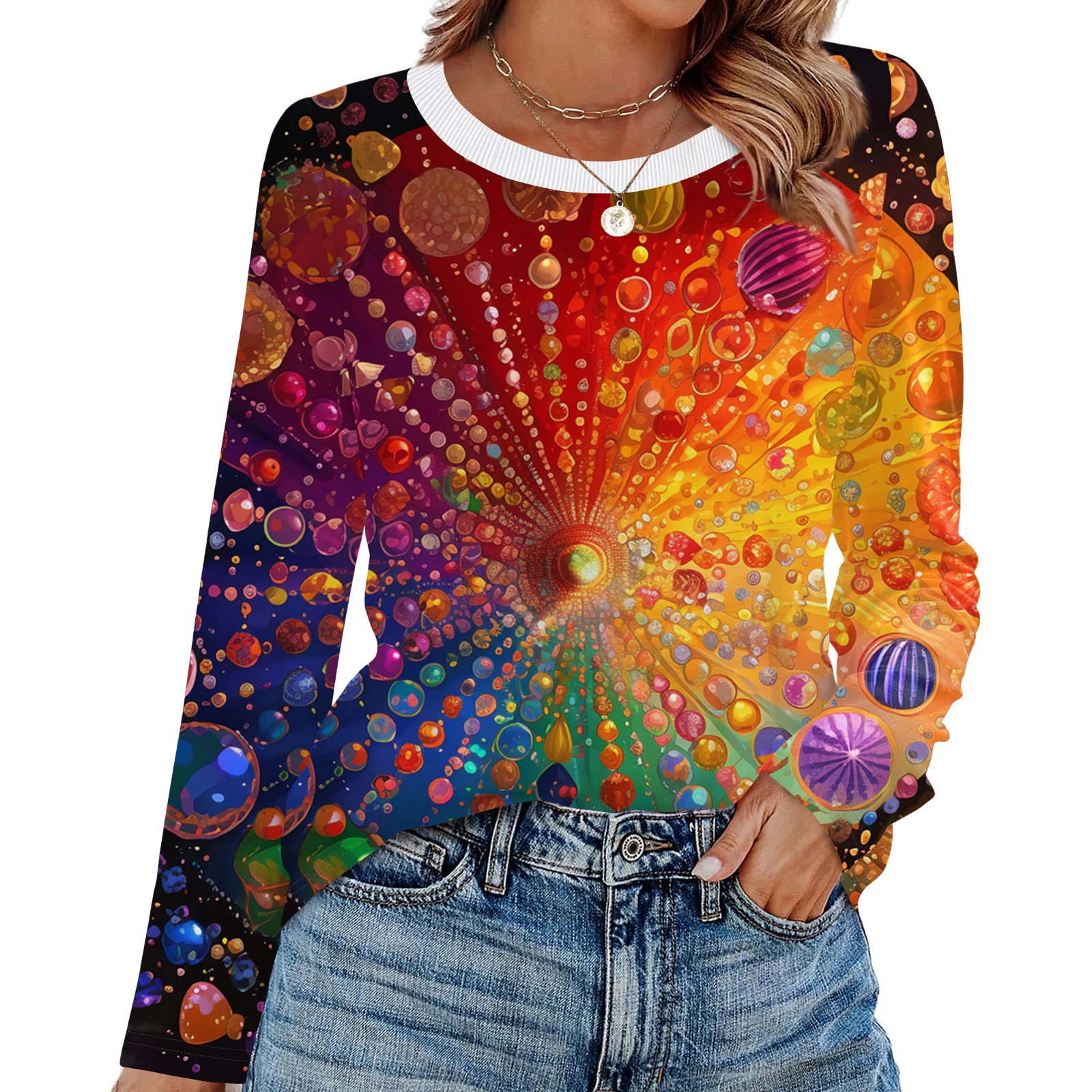 Uniformes d'infirmière de carnaval, T-Shirt à col rond pour femmes, imprimé Unique, coupe ample, Design Long, T-Shirts graphiques mignons, pull décontracté