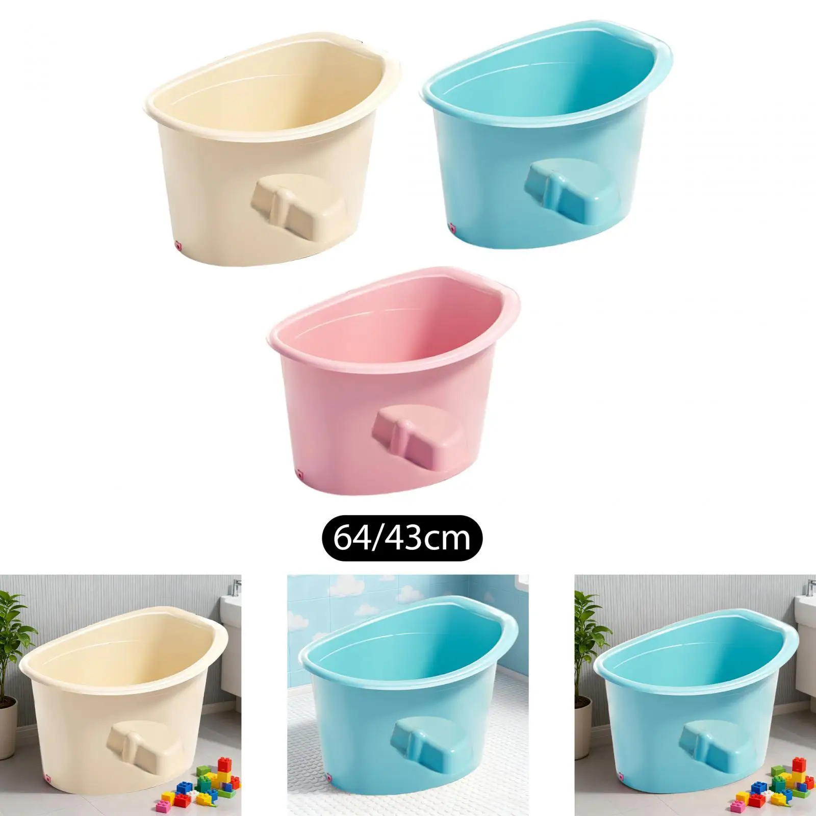 

Kids Bath Bucket Baby Shower Bucket for Ages 5-8 Years Old Children Gifts