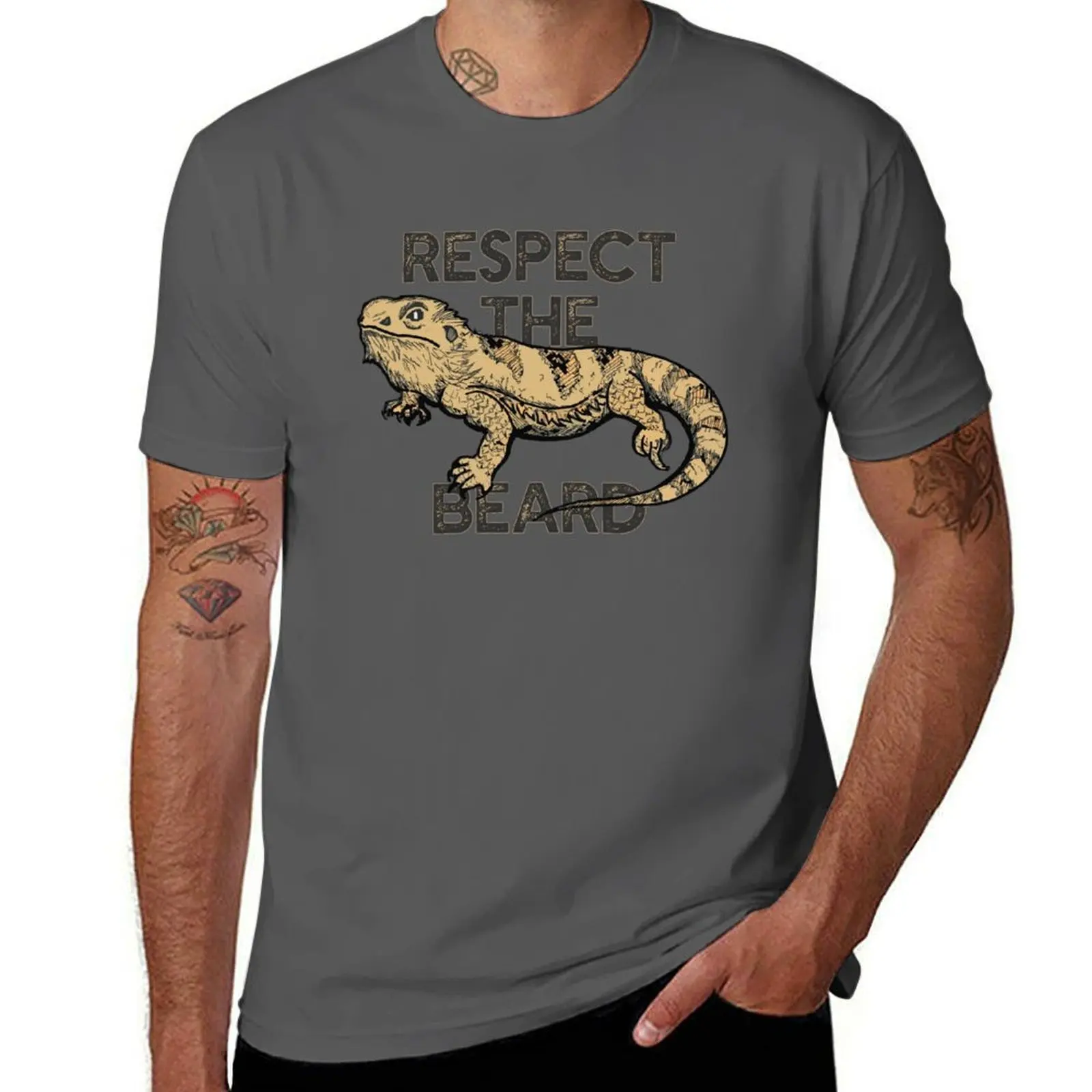

Bearded Dragon T-Shirt Soft Touch Basic Cotton T-Shirt