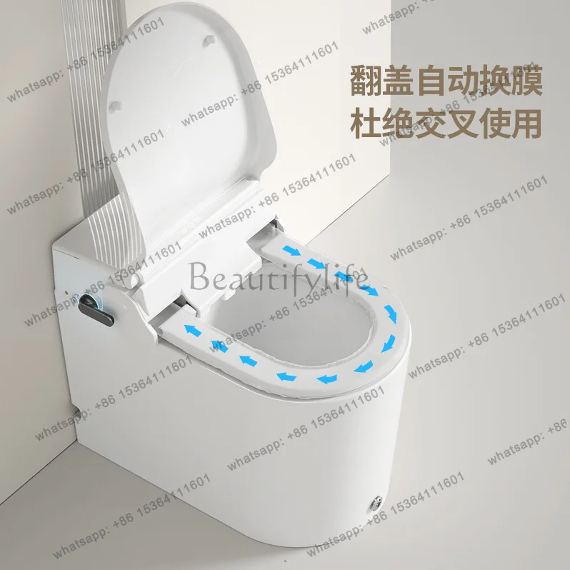 Smart toilet automatic film change cover flip cleaning hotel toilet
