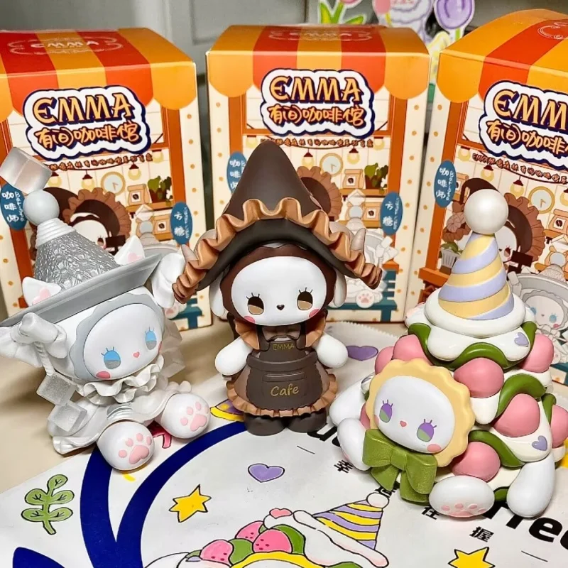 إيما سيكريت فورست كوفي شوب سلسلة صندوق أعمى مصمم Sweet Doll Gk حقيقية سطح المكتب الحلي قلادة هدية عيد