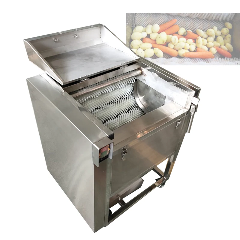 

Vegetable Cassava Potato Carrot Ginger Cleaning Washing Peeling Machine with Impurity Polishing Function