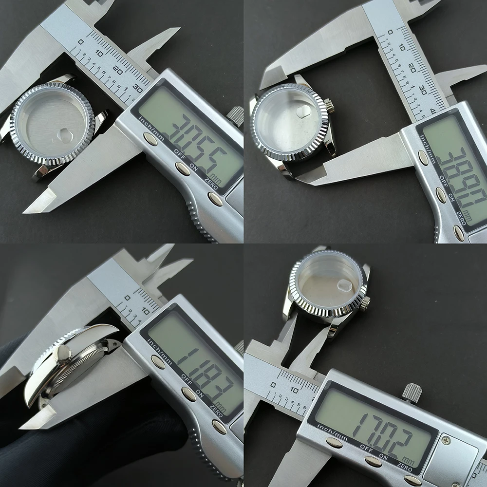 Ladies' NH05 watch case 30mm stainless steel magnifying glass customized logo suitable for NH05 movement watch accessories