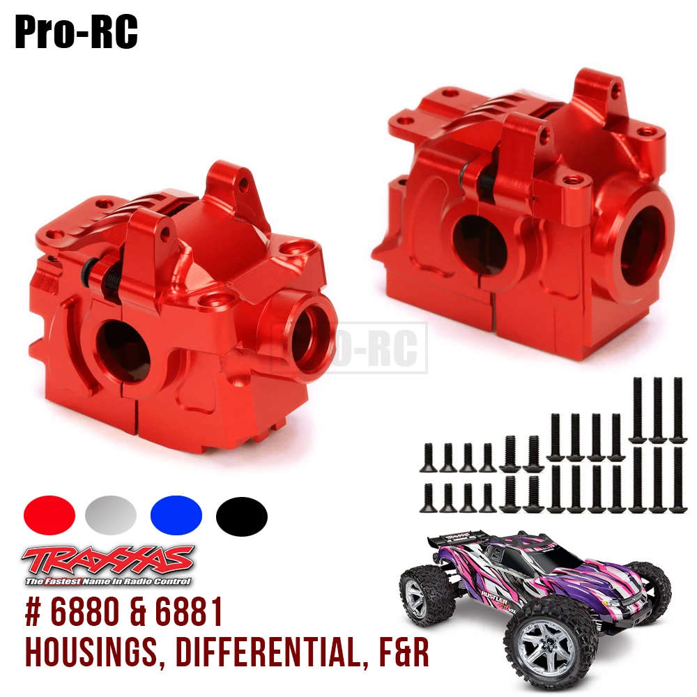 Aluminum 6880 6881 Housings Differential Front  & Rear Gearbox Case Fit 1/10 TRAXXAS Rustler Slash VXL Hoss XO-01 Rc Car Parts